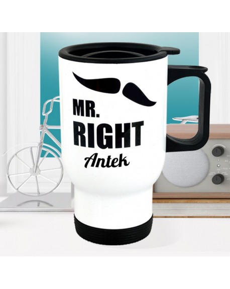 Kubek termiczny MR RIGHT - personalizowany prezent dla faceta