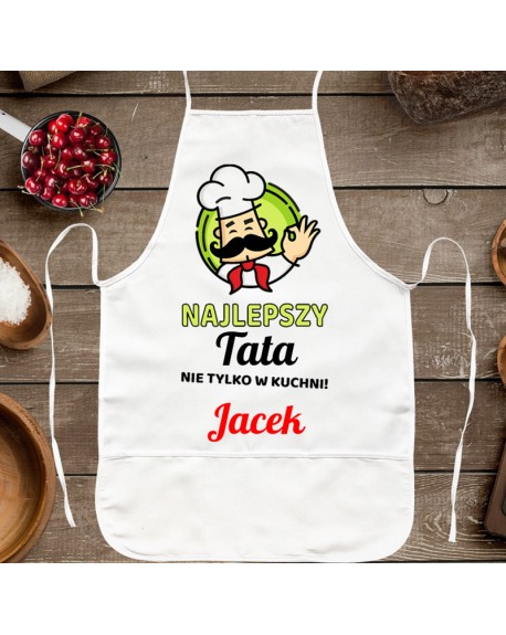 Fartuch kuchenny Najlepszy Tata - personalizowany prezent