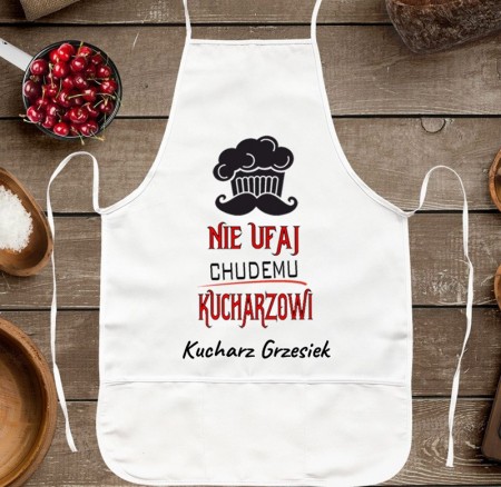 Fartuch kuchenny Nie Ufaj Chudemu Kucharzowi - prezent