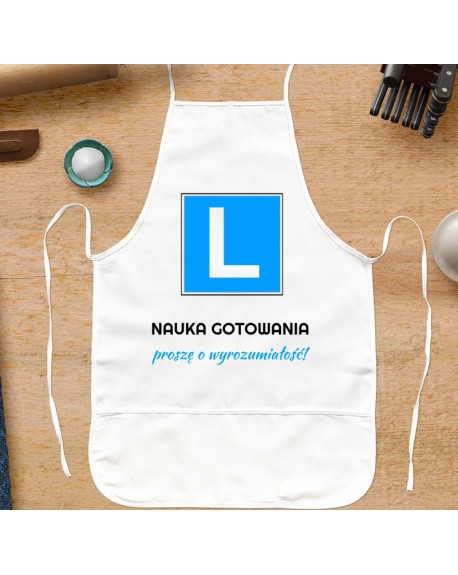 Fartuch kuchenny Nauka Gotowania "L" - personalizowany prezent