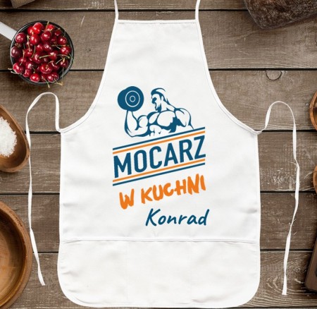 Fartuch kuchenny prezent dla Faceta - MOCARZ - personalizowany