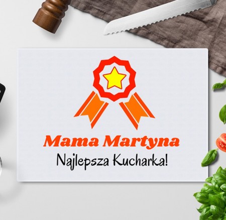 Deska do krojenia Mama Najlepsza Kucharka - personalizowana